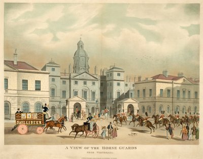 Een uitzicht op de Horse Guards, vanaf Whitehall door English School