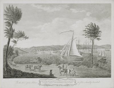 Een Zicht op de Stad en Haven van Montego Bay, in de Parochie van St. James, Jamaica, genomen vanaf de Weg naar St. Ann