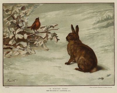 Een winters lied (chromolitho) door English School