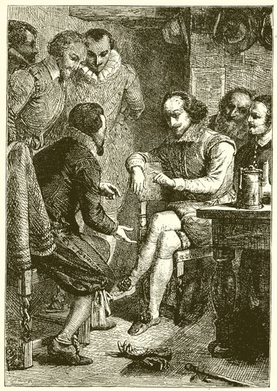 Een gevecht van geest tussen Shakespeare en Ben Jonson door English School