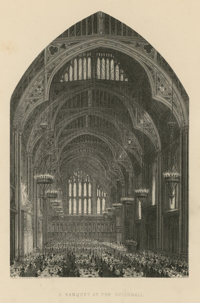 Een banket in de Guildhall door English School
