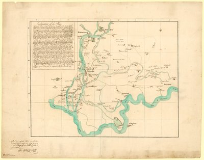 Een kopie van het plan dat in 1721 werd opgesteld om een nieuwe rivier uit Uxbridge te halen, gecorrigeerd, 6 februari 1766 door English School
