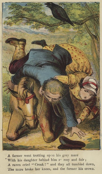 Een boer reed op zijn grijze merrie door English School