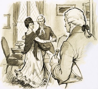 Een vriend die langskwam vond Mozart dansend om warm te blijven door English School