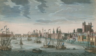 Een algemeen overzicht van zeilvaartuigen op de wateren van de Theems door English School