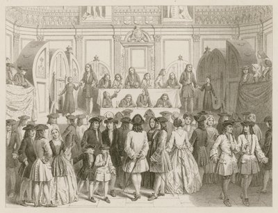 Een loterij; circa 1750 door English School