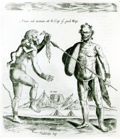 Een man en vrouw van de Kaap de Goede Hoop door English School