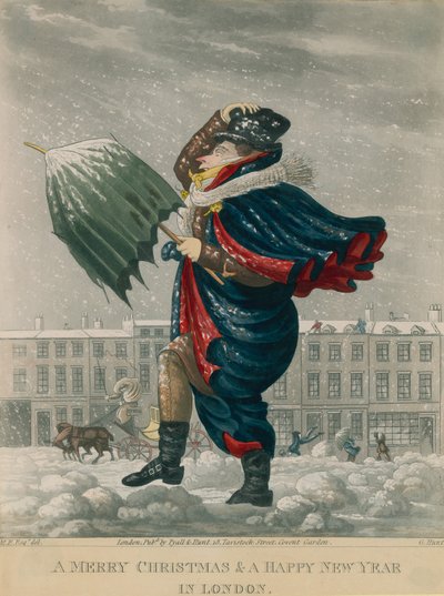 Een vrolijk kerstfeest en een gelukkig nieuwjaar in Londen door English School