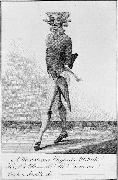 Een monsterlijk elegante houding! 1790 (ets) door English School