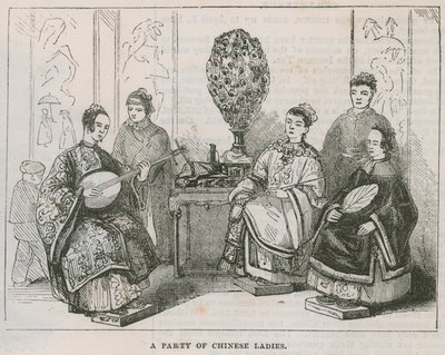 Een groep Chinese dames; Een bezoek aan de Chinese Collectie door English School