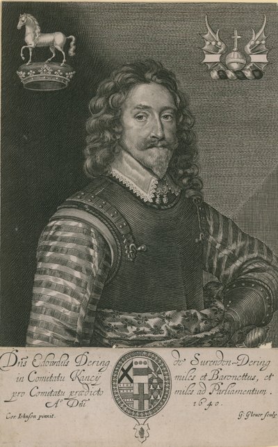 Een portret van Sir Edward Dering door English School