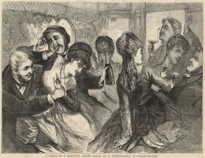 Een uitje in een trein naar een modieuze badplaats door English School