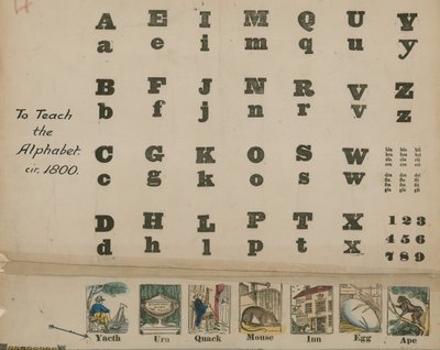 A tot Z Alfabet, circa 1800 door English School
