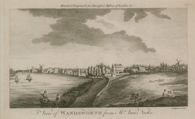 Een uitzicht op Wandsworth vanaf Mr. Van Necks door English School