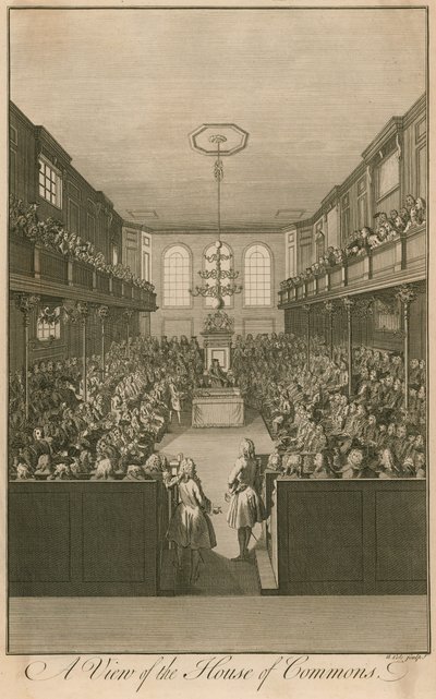 Een uitzicht op het Lagerhuis door English School