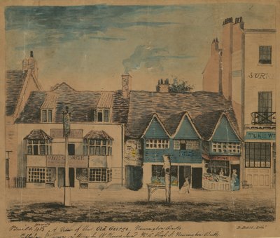 Een uitzicht op de Old George, Newington Butts, Londen door English School