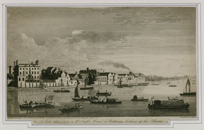 Een uitzicht genomen nabij het huis van de heer Smith in Battersea, kijkend over de Theems door English School