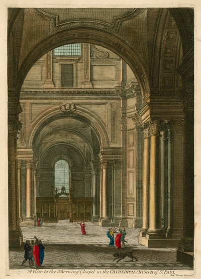 Een uitzicht op de Ochtendkapel in de Kathedraal van St Paul, Londen door English School