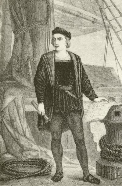 Een jonge Christoffel Columbus (1451-1506), Genuees ontdekkingsreiziger door English School