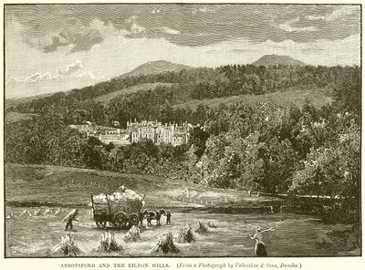 Abbotsford en de Eildon Hills door English School