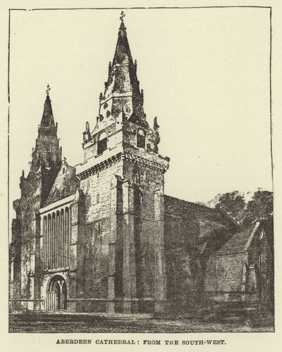 Aberdeen-kathedraal, vanuit het zuidwesten door English School