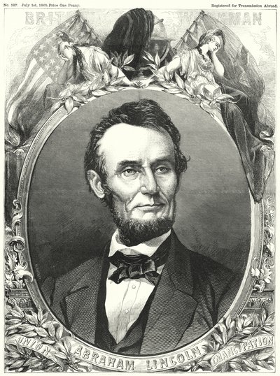 Abraham Lincoln (gravure) door English School