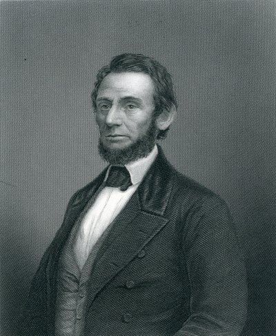 Abraham Lincoln, gegraveerd door H. C. Balding, 19e eeuw door English School