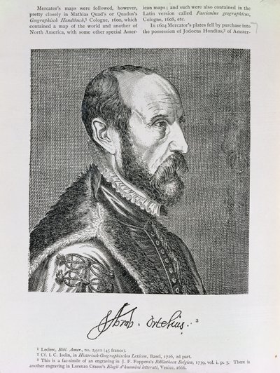 Abraham Ortelius illustratie uit Volume IV van 