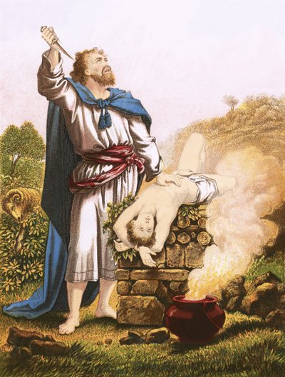 Abraham die Isaac aanbiedt door English School