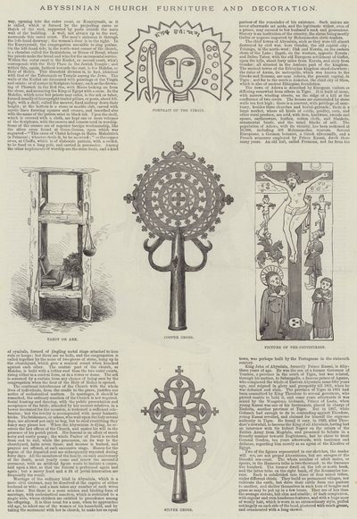 Abessijnse kerkmeubilair en decoratie door English School