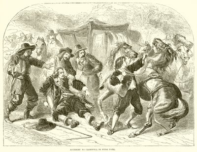 Ongeluk van Cromwell in Hyde Park door English School