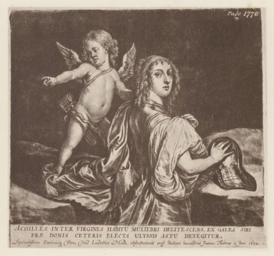 Achilles en Cupido door English School