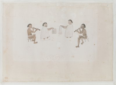 Aboriginals aan het vissen, uit 