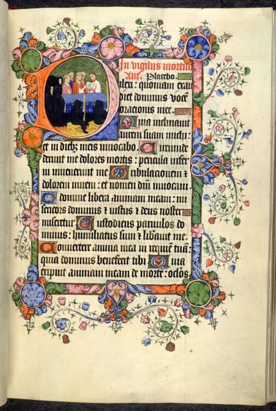 Vigils of the Dead (Office of the Dead), met Gotische quadrata, uit de Bedford Hours en Psalter door English School