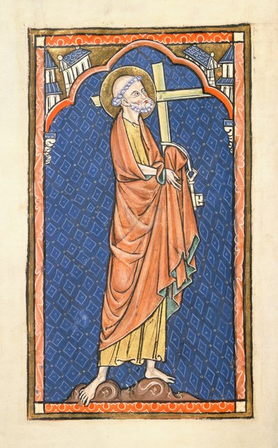 St. Peter, uit de Oscott Psalter, c.1270 door English School