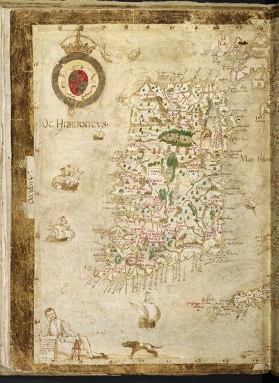 Kaart van Groot-Brittannië en Ierland, uit 