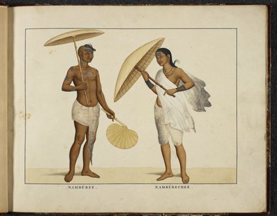Twee Kerala Brahmanen, c.1828 door English School