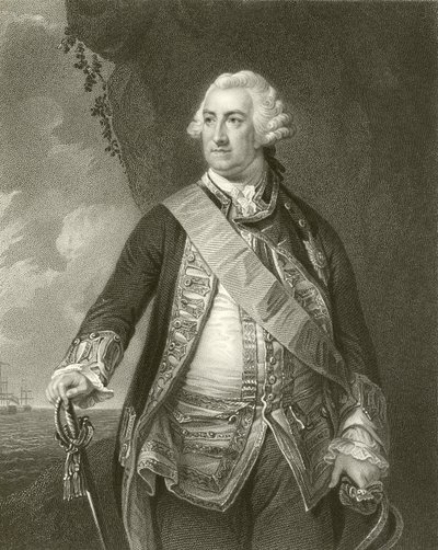 Admiraal Lord Hawke door English School