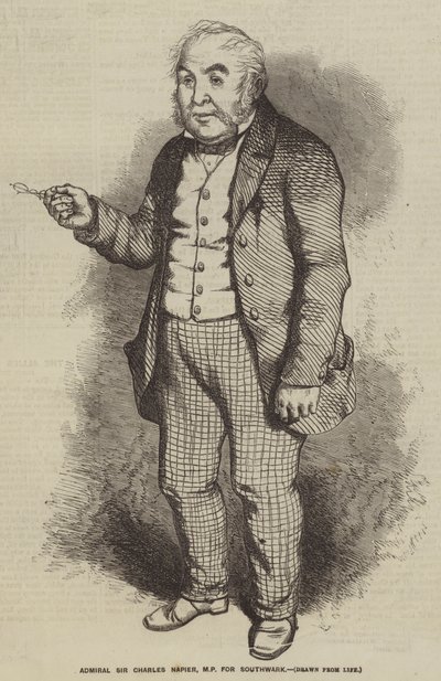 Admiraal Sir Charles Napier, MP voor Southwark door English School