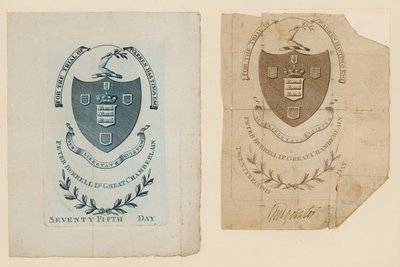 Toegangskaarten voor de rechtszaak van Warren Hastings door English School