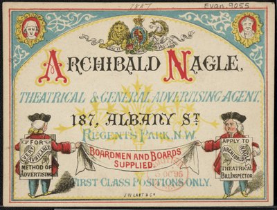 Advertentie voor Archibald Neagle, reclameagent door English School