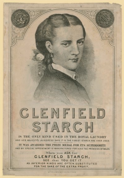 Advertentie voor Clenfield Starch door English School