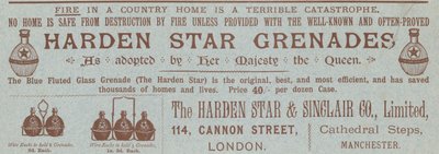 Advertentie voor Harden Star Grenades door English School