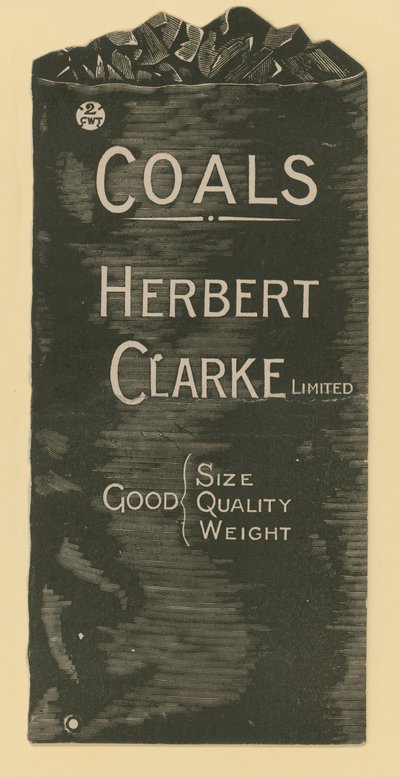 Advertentie voor Herbert Clarke Ltd., kolenhandelaar door English School