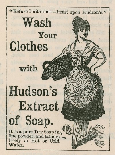 Advertentie voor Hudsons zeep extract door English School