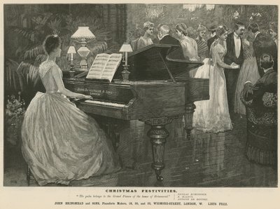 Advertentie voor pianomaker John Brinsmead and Sons, Wigmore Street, Londen door English School
