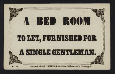 Advertentie: Een slaapkamer te huur, gemeubileerd voor een enkele heer door English School