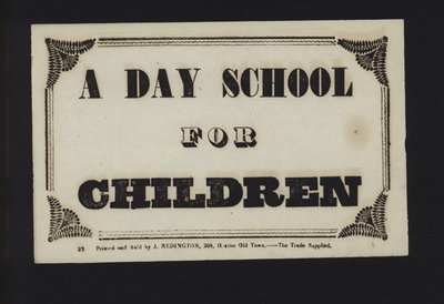 Advertentie: Een dagschool voor kinderen (type) door English School