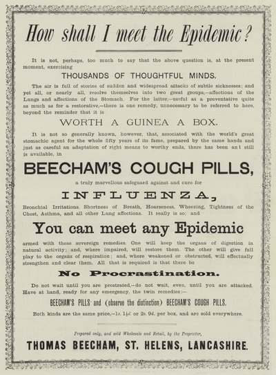 Advertentie, Beecham