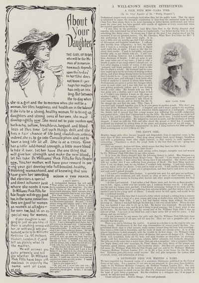 Advertentie, Dr. Williams